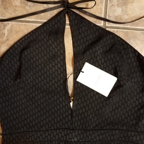 ALEXIS JUMPSUIT,BLACK WIDE LEGS SIZE L - Picture 9 of 12